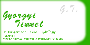 gyorgyi timmel business card